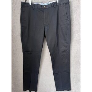 Tommy Bahama Pants Mens 40x34 Black Boracay Chino Slim Flat Front Stretch Preppy